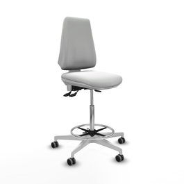 PIQUERAS Y CRESPO Taburete Elche blanco AS Bali con base blanca