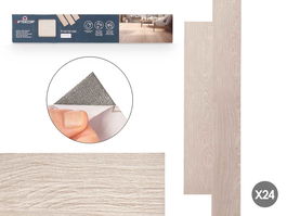 Giftdecor Set 24 Lámina Vinilo Parquet Gris Claro 91.4 x 15.2 cm (3.33 m²)