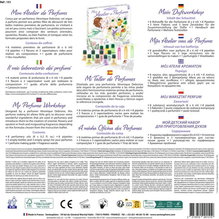 Sentosphere Mi Taller de Perfumería SEN1733512101030 - Kit de Introducción al Arte de la Composición de Perfumes para Niños a Partir de 8 Años