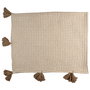 Home Deco Factory Plaid Nido Abeja Beige 125x150 Colección Natural Poliéster-Algodón