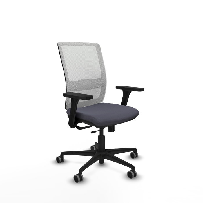 PIQUERAS Y CRESPO Silla de oficina Haches con mecanismo Sincro/Traslack, Gris oscuro y Blanco PIQUERAS Y CRESPO Silla de oficina Haches con mecanismo Sincro/Traslack, Gris oscuro y Blanco