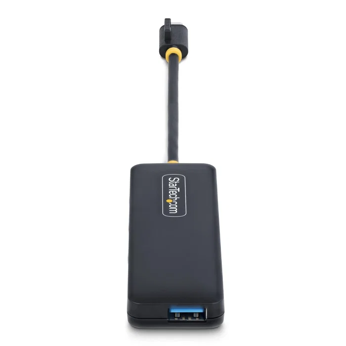 StarTech.com Hub USB-C 4 Puertos USB 3.0 (5 Gbps) Compacto y Portátil, Alimentado por Bus, Plug & Play, Color Negro, Modelo H5C4A-USB-HUB