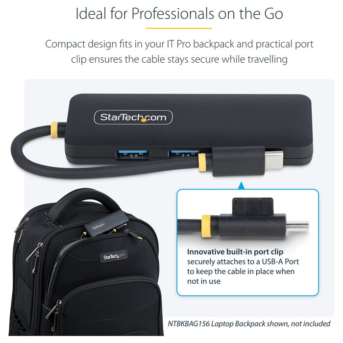 StarTech.com Hub USB-C de 4 Puertos USB-A 5Gbps Negro