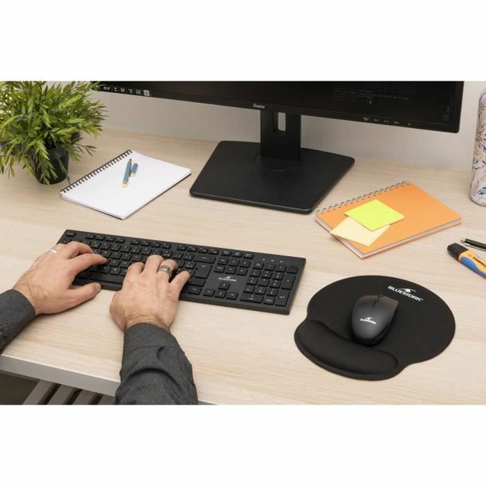 Bluestork Alfombrilla de ratón ergonómica BS-PAD-ERGO con reposamuñecas