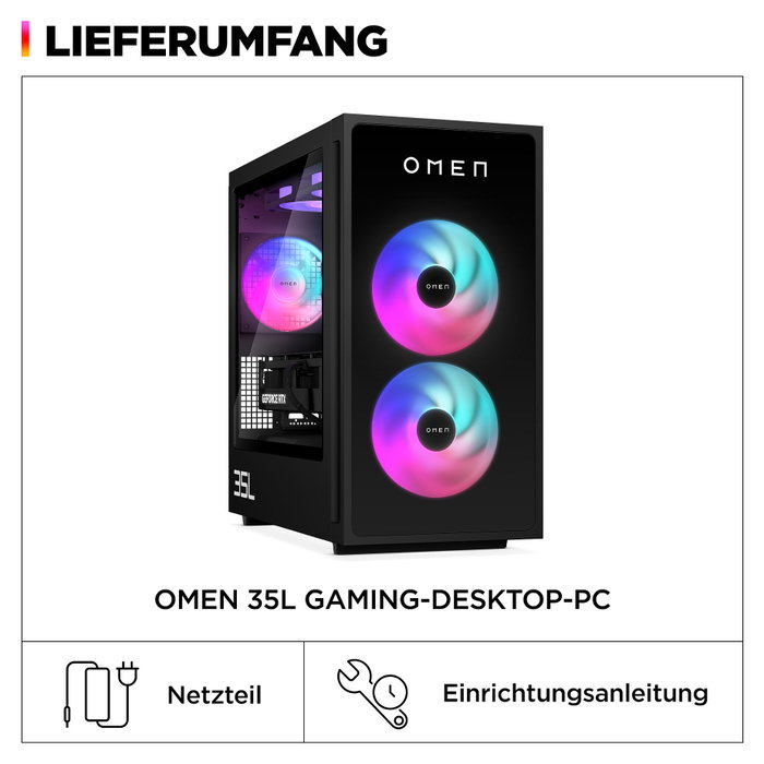 HP Gaming Desktop GT16-0189ng (Schwarz, ohne Betriebssystem)