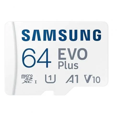 Samsung EVO Plus MB-MC64S 64 GB MicroSDXC Tarjeta de Memoria UHS-I, hasta 160 MB/s, Clase A2/V30, para Smartphones Android, Consolas, Tablets Samsung EVO Plus MB-MC64S 64 GB MicroSDXC Tarjeta de Memoria UHS-I, hasta 160 MB/s, Clase A2/V30, para Smartphones Android, Consolas, Tablets