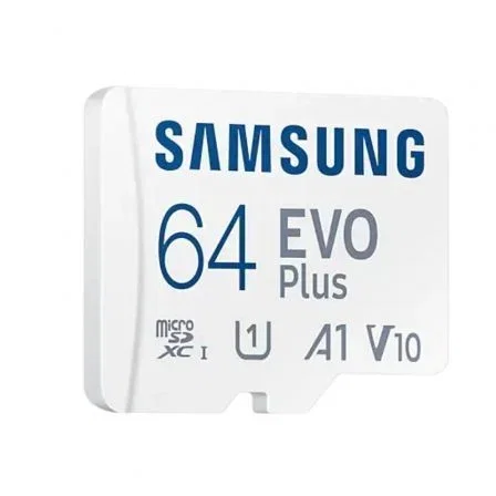Samsung EVO Plus MB-MC64S 64 GB MicroSDXC Tarjeta de Memoria UHS-I, hasta 160 MB/s, Clase A2/V30, para Smartphones Android, Consolas, Tablets Samsung EVO Plus MB-MC64S 64 GB MicroSDXC Tarjeta de Memoria UHS-I, hasta 160 MB/s, Clase A2/V30, para Smartphones Android, Consolas, Tablets