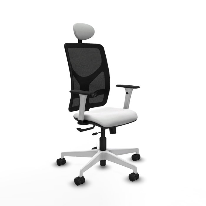 PIQUERAS Y CRESPO Silla de oficina Motilla con mecanismo Sincro/Traslack, Blanco y Negro PIQUERAS Y CRESPO Silla de oficina Motilla con mecanismo Sincro/Traslack, Blanco y Negro