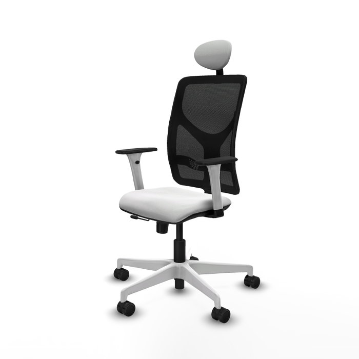 PIQUERAS Y CRESPO Silla de oficina Motilla con mecanismo Sincro/Traslack, Blanco y Negro PIQUERAS Y CRESPO Silla de oficina Motilla con mecanismo Sincro/Traslack, Blanco y Negro