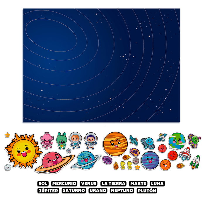 World Brands BM803880 Descubre El Sistema Solar Panel Educativo Para Niños +4 Años