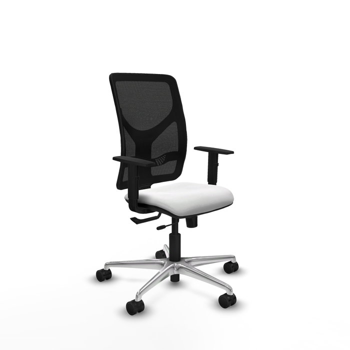 PIQUERAS Y CRESPO Silla de oficina Motilla con mecanismo Sincro/Traslack, Blanco/Negro PIQUERAS Y CRESPO Silla de oficina Motilla con mecanismo Sincro/Traslack, Blanco/Negro