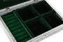 DKD Home Decor Joyero Indio Pavo real verde Plateado 20 x 5.4 x 27.5 cm