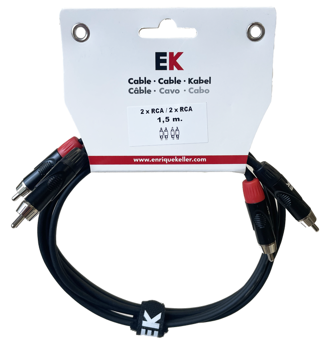 Cable Ek Audio 2 Rca - 2 Rca 1,5 m Cable Ek Audio 2 Rca - 2 Rca 1,5 m