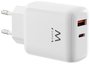 Ewent EW1329 Cargador Rápido GaN 45W USB-C y USB-A Blanco