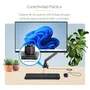 StarTech.com Soporte para Monitor Brazo Ajustable ARMSLIM2USB3 - VESA 75/100, hasta 34", 8 kg, Movimiento Completo, 2 Puertos USB 3.0, Negro, Montaje en Escritorio