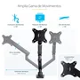 StarTech.com Soporte para Monitor Brazo Ajustable ARMSLIM2USB3 - VESA 75/100, hasta 34", 8 kg, Movimiento Completo, 2 Puertos USB 3.0, Negro, Montaje en Escritorio