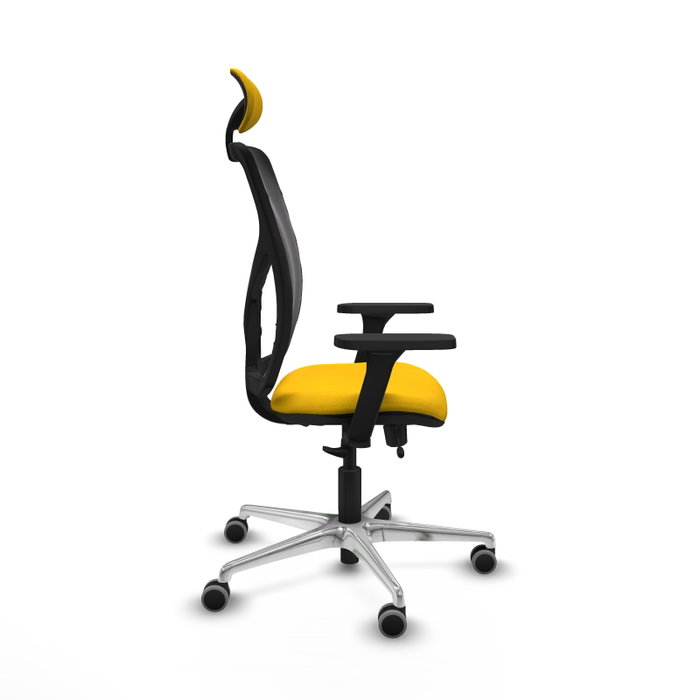 PIQUERAS Y CRESPO Silla de oficina Motilla con mecanismo Sincro/Traslack, Amarillo/Negro PIQUERAS Y CRESPO Silla de oficina Motilla con mecanismo Sincro/Traslack, Amarillo/Negro