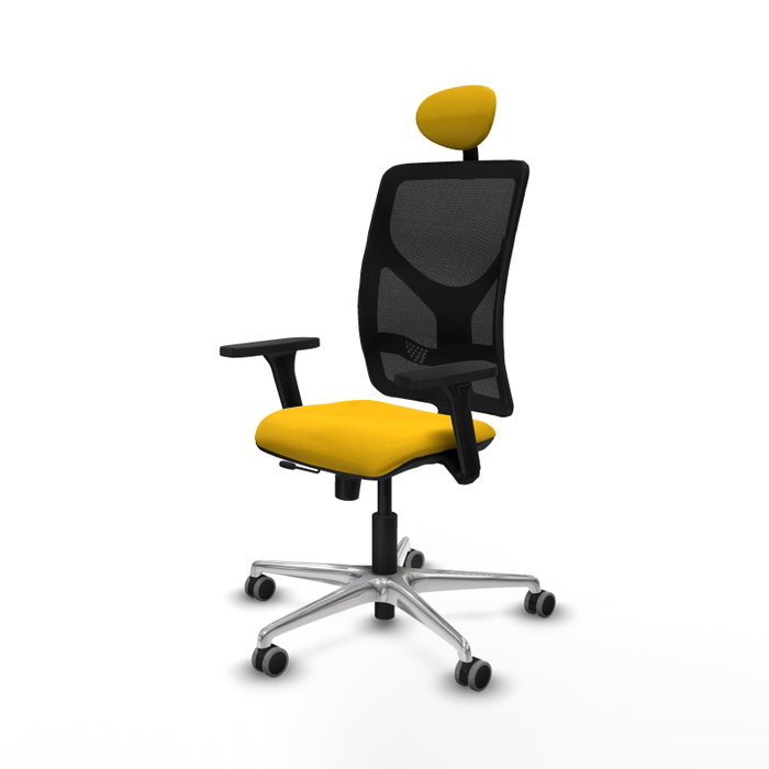 PIQUERAS Y CRESPO Silla de oficina Motilla con mecanismo Sincro/Traslack, Amarillo/Negro PIQUERAS Y CRESPO Silla de oficina Motilla con mecanismo Sincro/Traslack, Amarillo/Negro