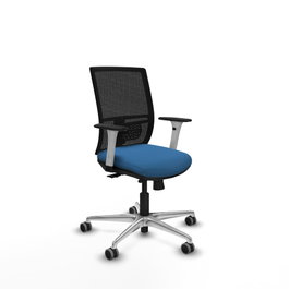 PIQUERAS Y CRESPO Silla de oficina Yunquera con mecanismo Sincro/Traslack Azul claro