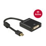 DeLOCK 62603 Adaptador de vídeo mini DisplayPort 1.2 a DVI 4K Activo Negro
