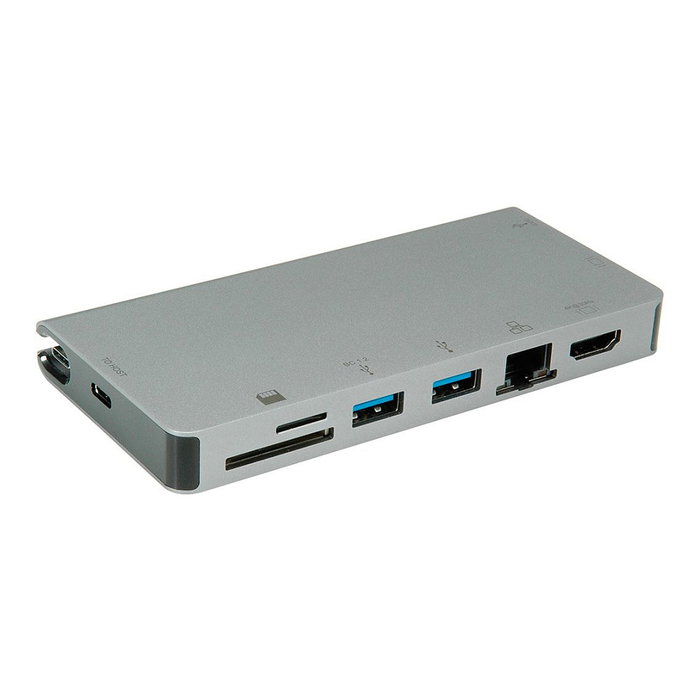 ROLINE Dockingstation USB Type-C 12.02.1022 con HDMI 4K, VGA y LAN Gris ROLINE Dockingstation USB Type-C 12.02.1022 con HDMI 4K, VGA y LAN Gris