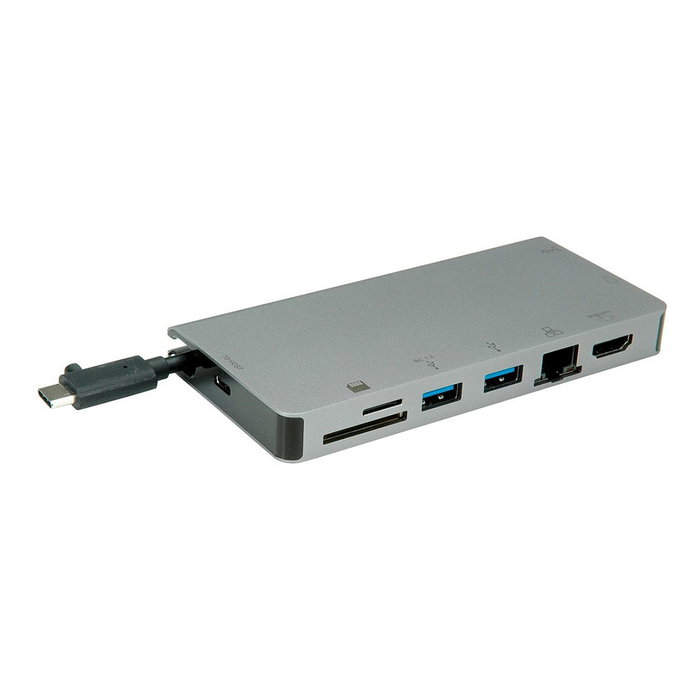 ROLINE Dockingstation USB Type-C 12.02.1022 con HDMI 4K, VGA y LAN Gris ROLINE Dockingstation USB Type-C 12.02.1022 con HDMI 4K, VGA y LAN Gris