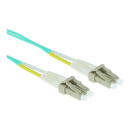 ACT Cable de parcheo de fibra óptica dúplex OM3 de 30 metros con conectores LC