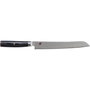 Miyabi 5000FCD Cuchillo de pan de 24 cm con mango de madera Pakka negra de color negro y plata