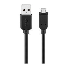 Wentronic Goobay Cable USB 2.0 Hi-Speed USB A a Micro-USB B, 0,3 m, Negro