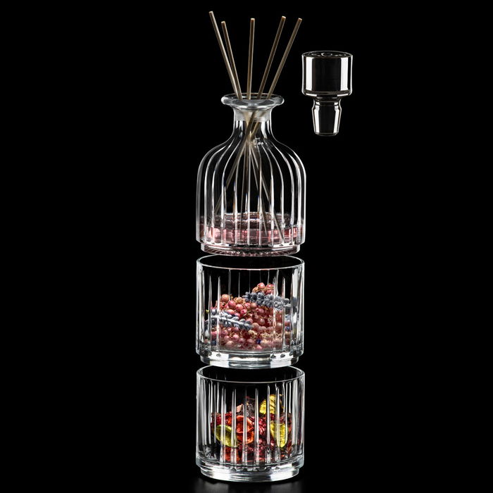 Botella Y 2 Vasos Apilables Rcr Cristalleria IT