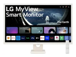 LG 32SR50F-W Smart Monitor WebOS23 80 cm/31.5" Full HD 1920x1080 IPS Pantalla LED para PC/TV Blanco con WiFi, Bluetooth, 2xHDMI, Altavoces 10W
