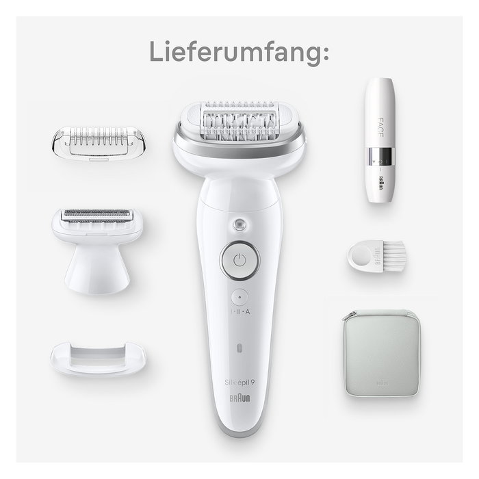 Braun Epilador Silk-épil 9 9-341 con MicroGrip, 40 Pinzas, Recargable, Inalámbrico, Uso en Seco y Húmedo, Luz Integrada, Color Blanco Braun Epilador Silk-épil 9 9-341 con MicroGrip, 40 Pinzas, Recargable, Inalámbrico, Uso en Seco y Húmedo, Luz Integrada, Color Blanco