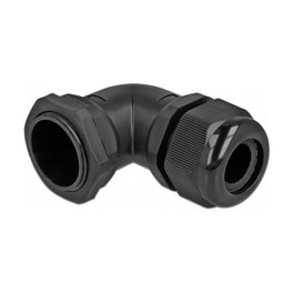 DeLOCK Prensaestopas en ángulo de 90° PG29 negro