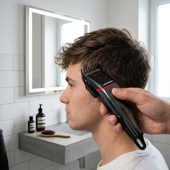 BLAUPUNKT - Cortapelo Recargable con Cuchilla de Cerámica, Digital, Incluye Accesorios
