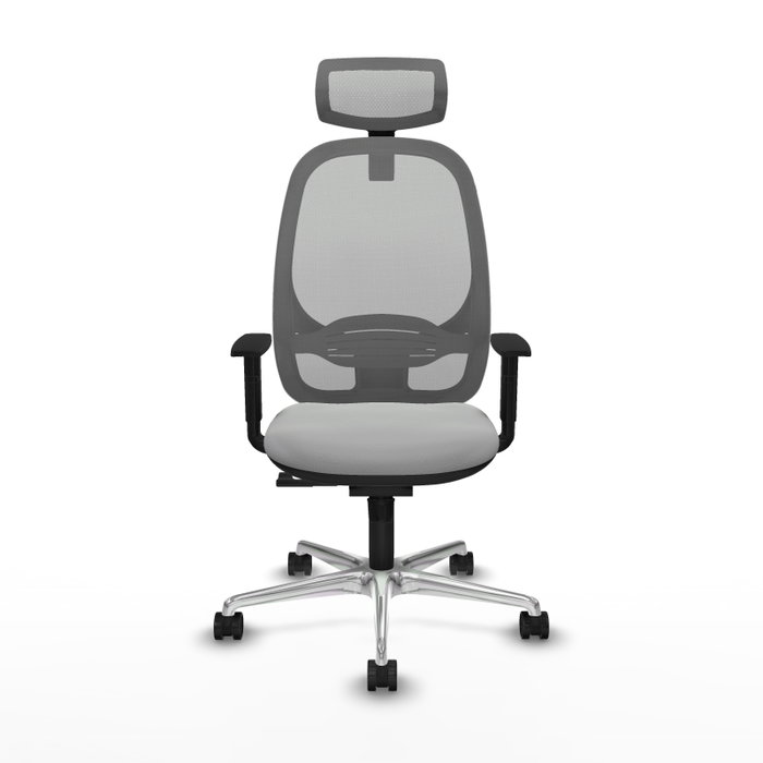 PIQUERAS Y CRESPO Silla de oficina Cilanco con mecanismo Sincro, Gris claro y Gris