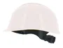 Faru Casco de Protección Polietileno Ventilado con Ruleta y Arnés de 6 Puntos Color Blanco