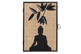 DKD Home Decor Guardallaves Oriental 2023 Natural Negro MDF 6 x 30 x 20 cm (2 Unidades)