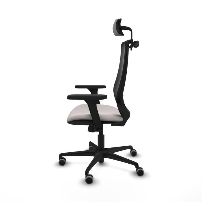 PIQUERAS Y CRESPO Silla de oficina Mardos con mecanismo Sincro, Blanco y Negro