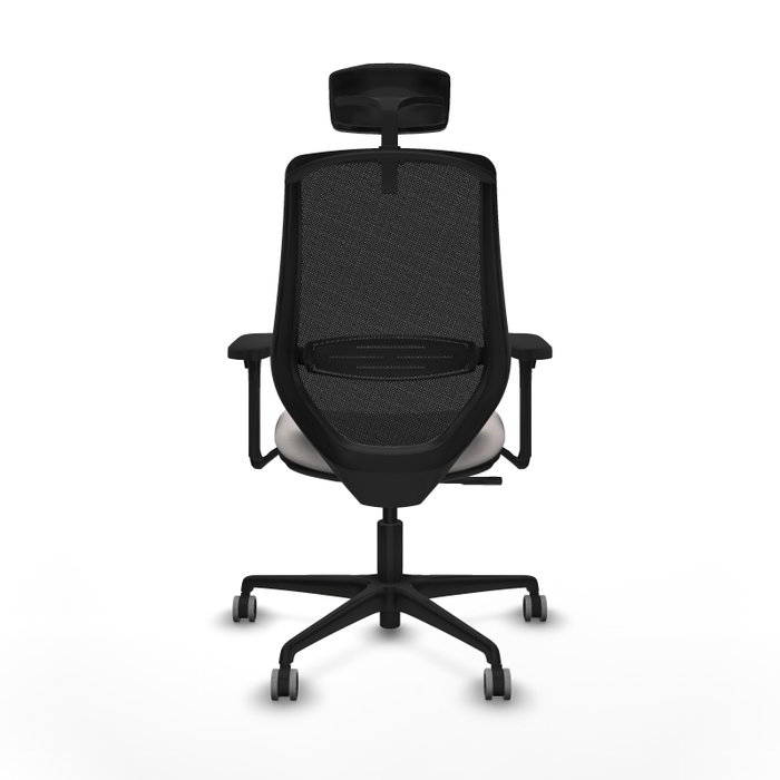 PIQUERAS Y CRESPO Silla de oficina Mardos con mecanismo Sincro, Blanco y Negro