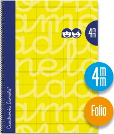 LAMELA Cuaderno Espiral Formato Folio 80 Hojas 90g Amarillo
