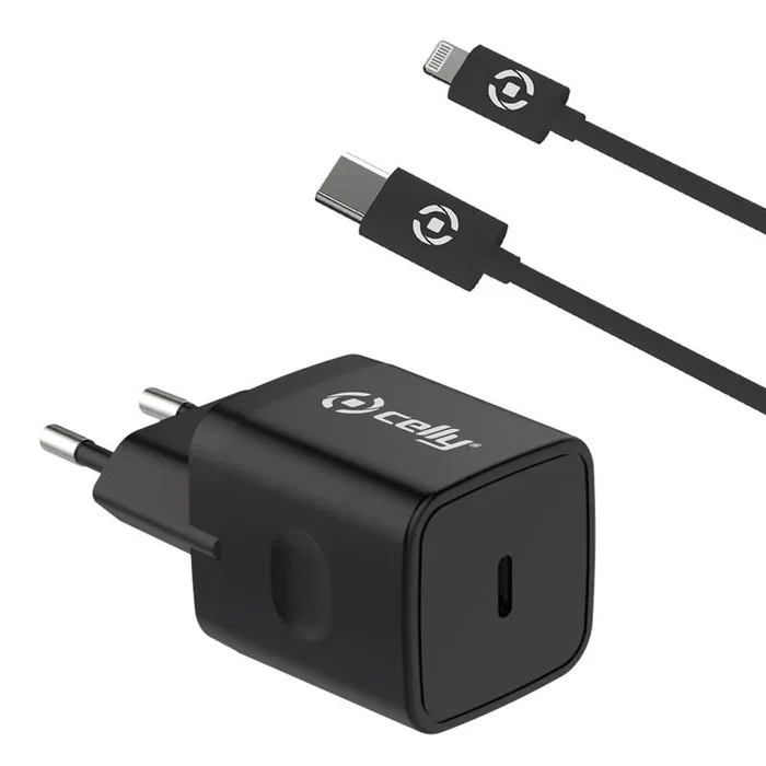 Celly Cargador 20W USB-C con cable USB-C a Lightning Celly Cargador 20W USB-C con cable USB-C a Lightning
