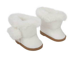 Muñecas Arias Set de Botas Blancas con Pelo para Muñecos de 45 cm