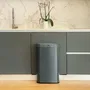 Kitchen Move Cubo de basura automático LOGAN 58 L Acero inoxidable gris mate