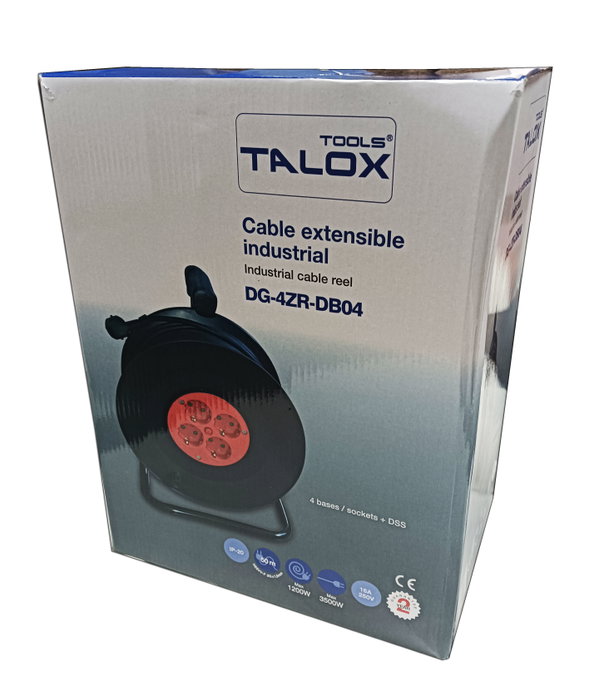 TALOX Enrollacable Alargado 3 x 1,5 mm x 50 m HJR-4 TALOX Enrollacable Alargado 3 x 1,5 mm x 50 m HJR-4