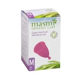 Masmi Copa Menstrual Talla M - Fabricada con TPE Grado Médico, Protección hasta 12 Horas, Hipoalergénica, Para Día, Noche y Deporte, Vegana
