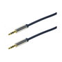 LogiLink Cable de audio 3,5 mm 3-pin macho a 3,5 mm 3-pin macho, azul, 0,5 m