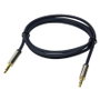 LogiLink Cable de audio 3,5 mm 3-pin/M a 3,5 mm 3-pin/M, metal, azul, 0,5 m