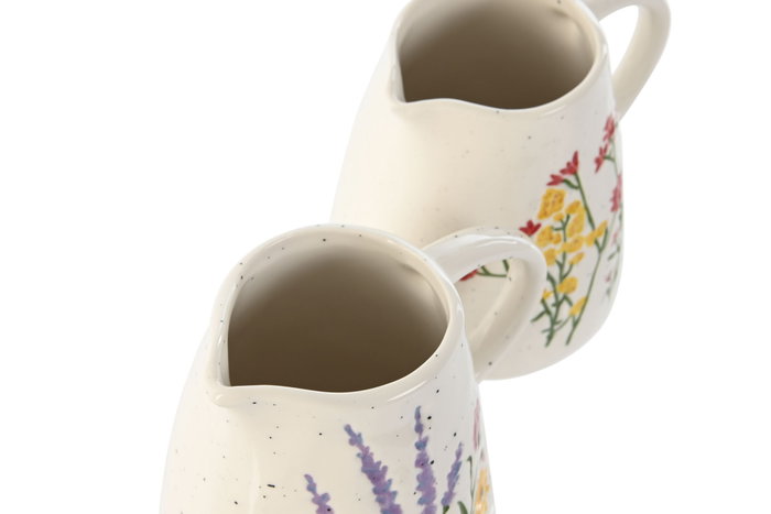 DKD Home Decor Lechera de Porcelana Flower 24 Flores Multicolor DKD Home Decor Lechera de Porcelana Flower 24 Flores Multicolor