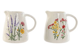 DKD Home Decor Lechera de Porcelana Flower 24 Flores Multicolor
