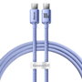 Baseus Cable USB-C a USB-C Crystal Shine 100W 1.2m fioletowy